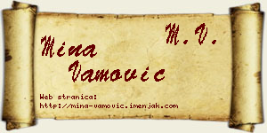 Mina Vamović vizit kartica
